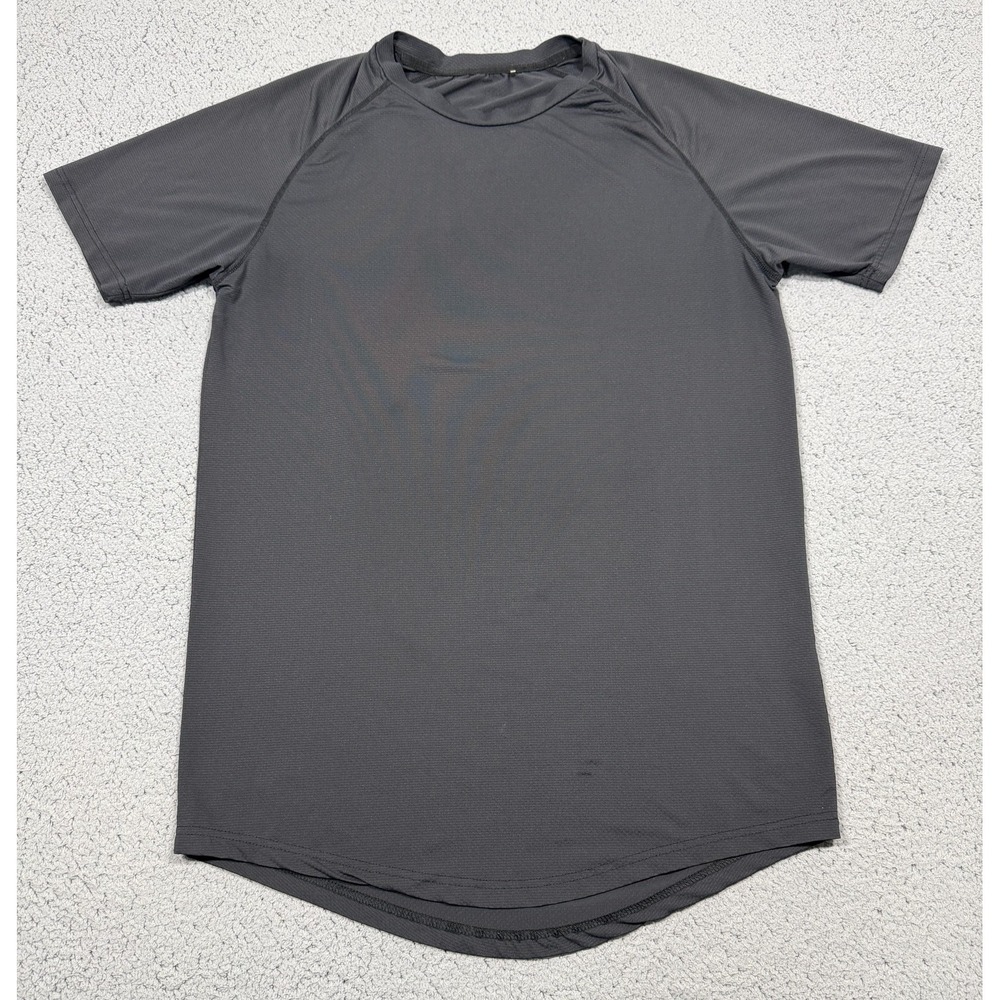 YoungLA Shirt Mens Large Black Short Sleeve Raglan Athletic Performance Gym Top